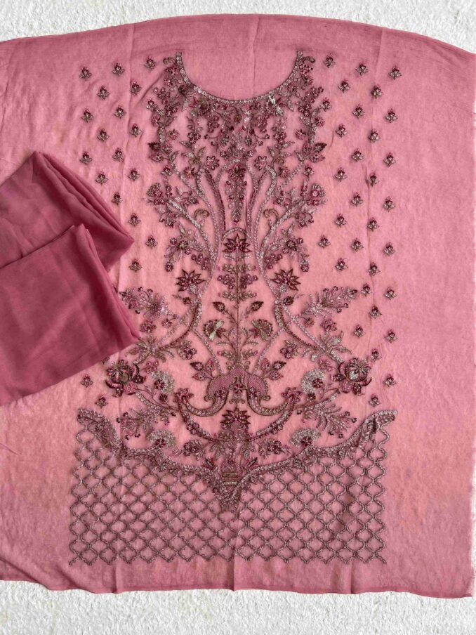 Shirt front Panel (with plain Back Panel & Sleeves)