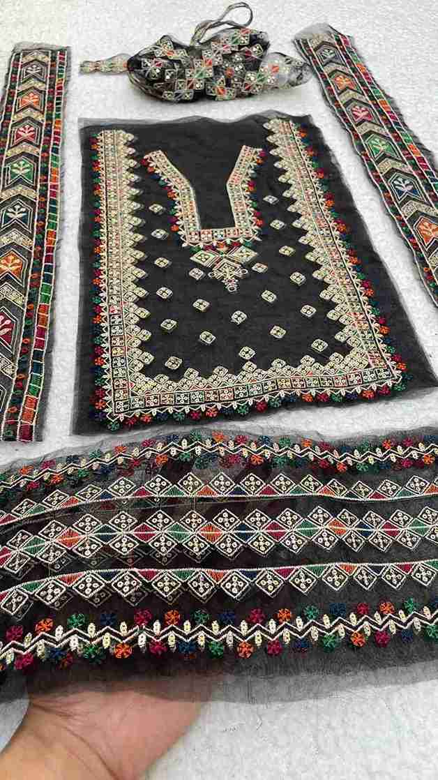 Set (Neckline, Sleeves, Hemline & Dupatta Patti)