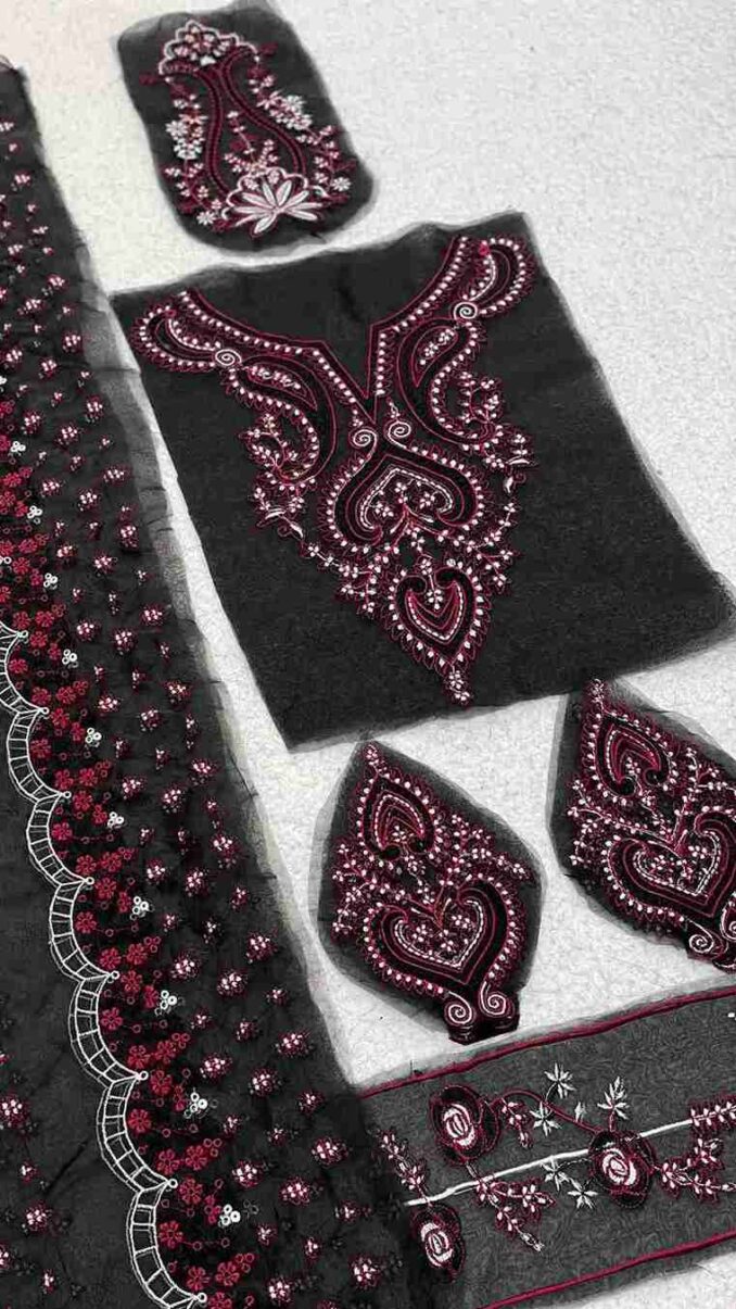 Trending Set (Neckline, Motifs, Hemline & Dupatta Patti)
